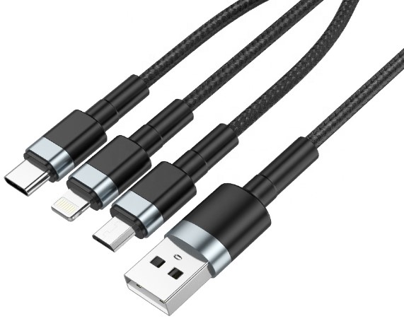 CABLE TOXIIK TOK3508 TRES EN UNO 1.2M 3.4A IPHONE V8 TIPO C